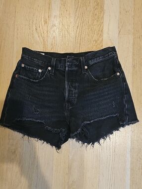 Levi's Black Women's Denim Cut Off Shorts